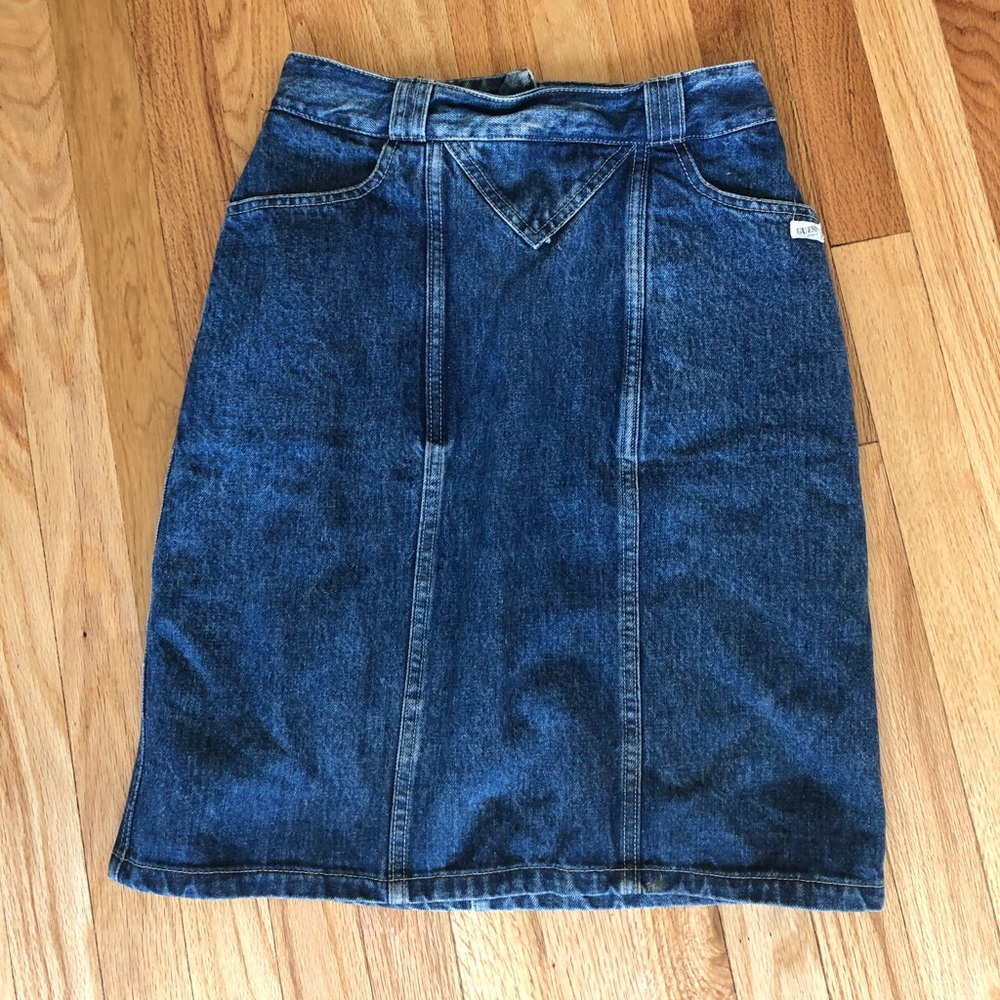 GUESS like new midi denim skirt